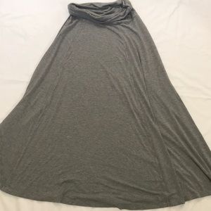 Gap Heather Gray Maxi Skirt Stretch Jersey Knit S
